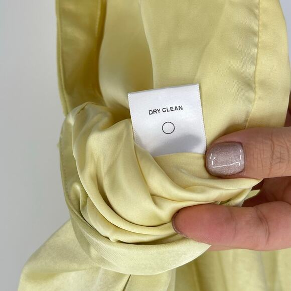 Lovers and Friends | NWT Bella Gown in Baby Yellow Satin One Shoulder Maxi XS - Picture 14 of 14